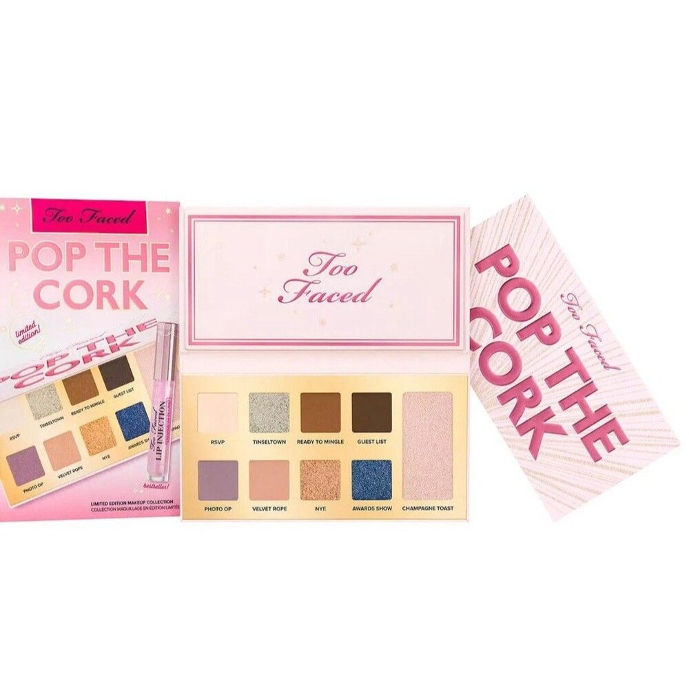 Too Faced Pop The Cork Makeup Set Eye Shadow Palette Limited Edition New